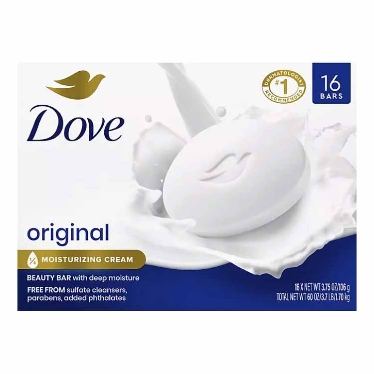 Dove Beauty Bar Soap Original White 16ct