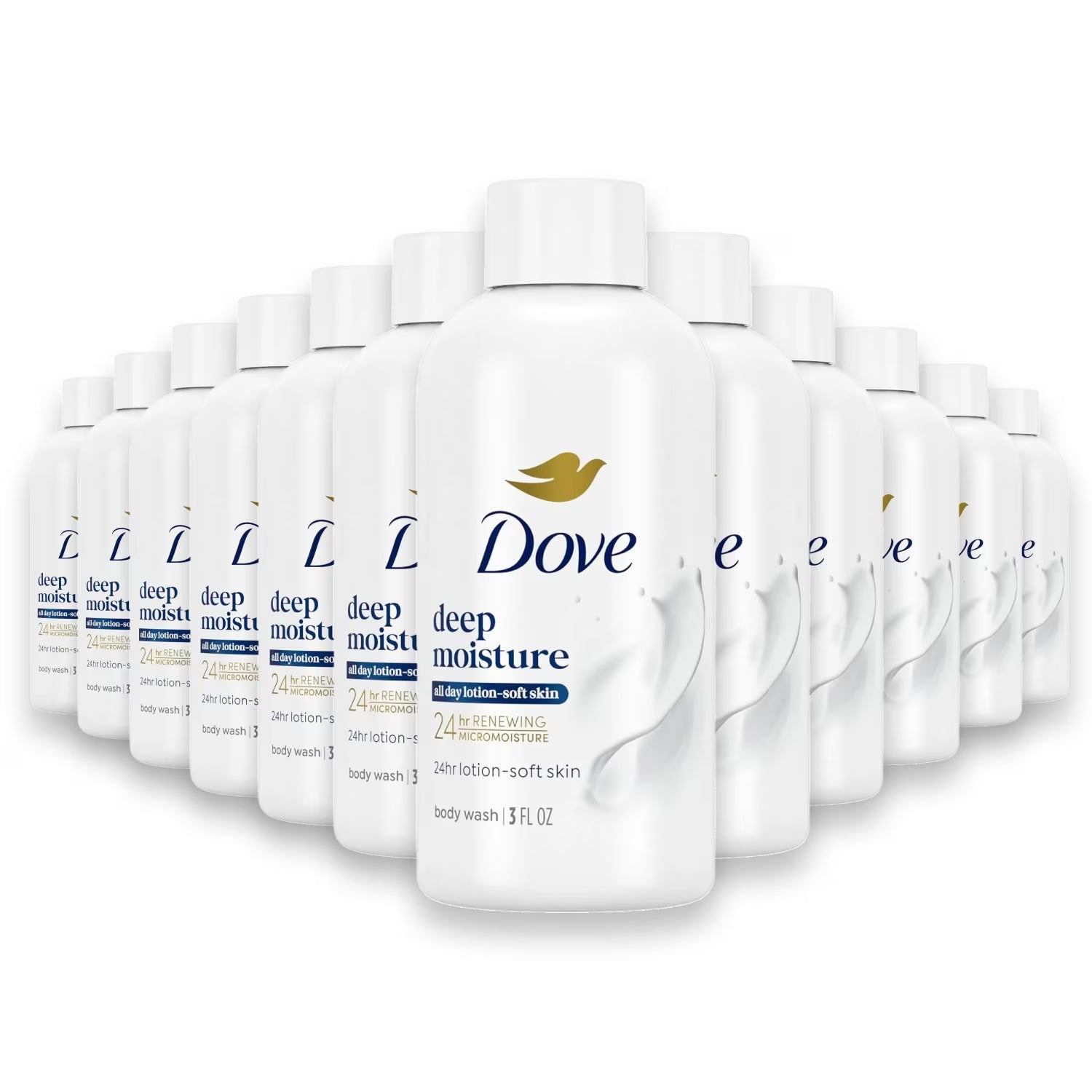 Dove Body Wash Deep Moisture Travel Size 3oz 24-pack