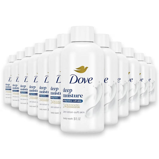 Dove Body Wash Deep Moisture Travel Size 3oz 24-pack