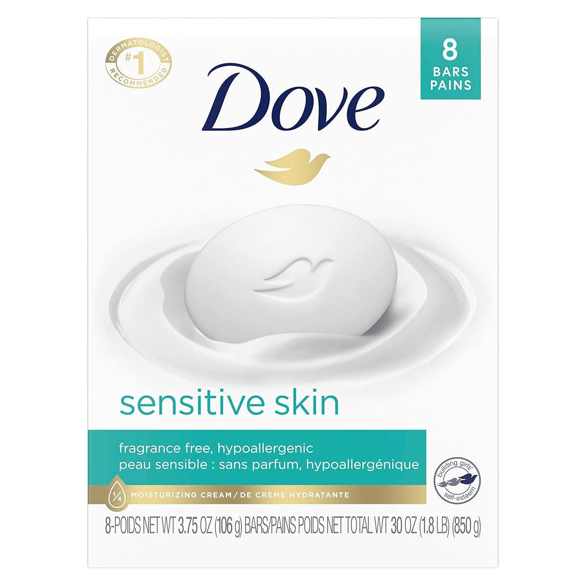 Dove Beauty Bar Soap Sensitive Skin 16ct